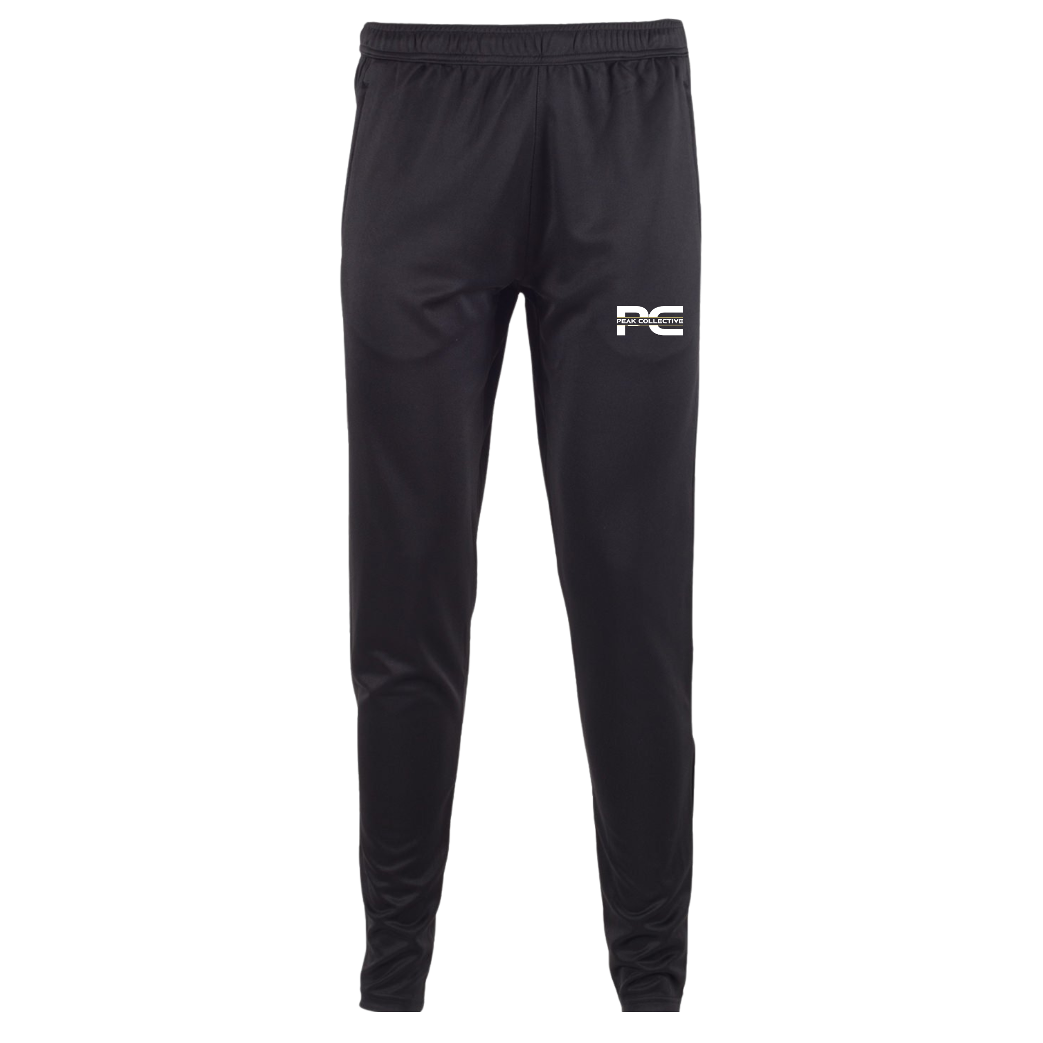 Men’s AeroJogger slim fit joggers in black with logo, displayed upright on a grey background, designed for casual wear and everyday street style.