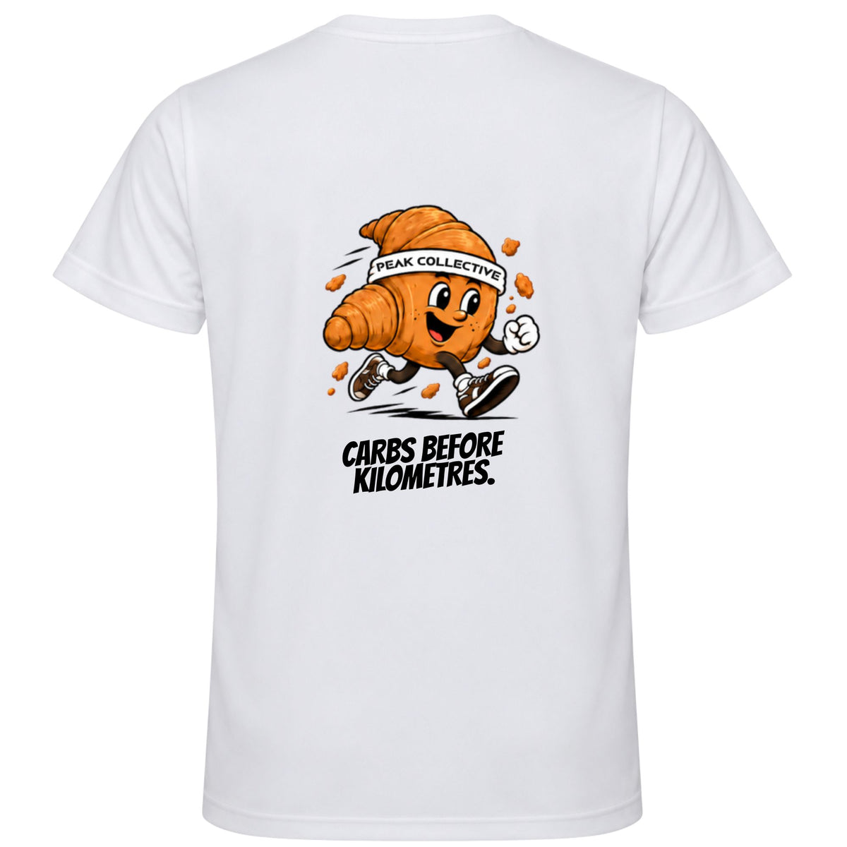 Peak Collective FuelCrew men's graphic running T-shirt with croissant design