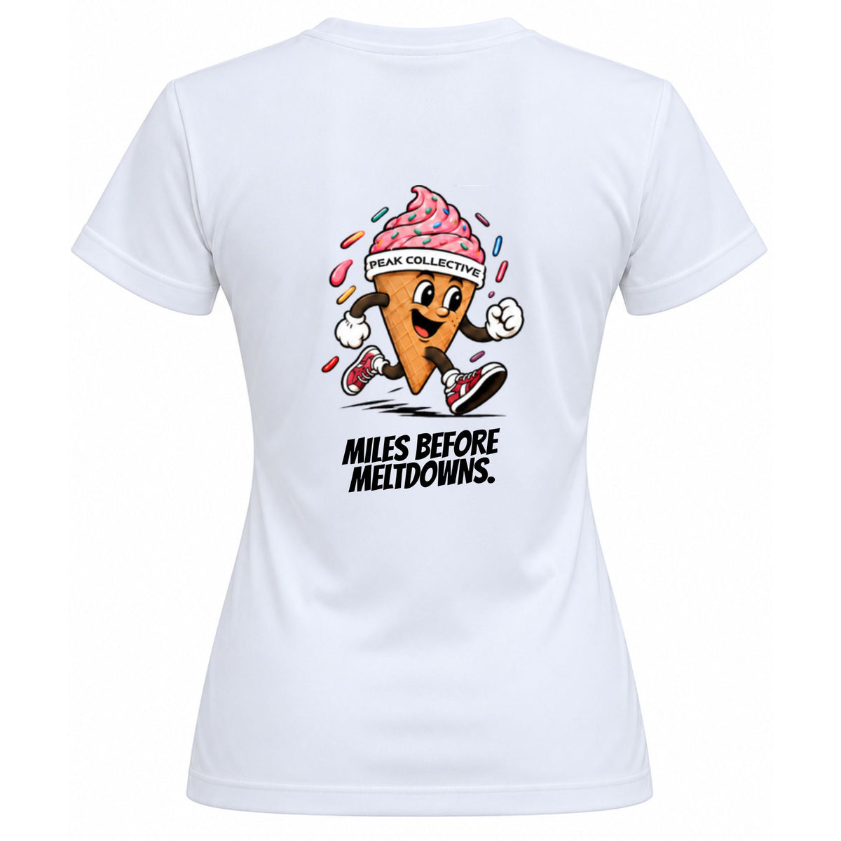 Peak Collective FuelCrew women's graphic running T-shirt with ice cream design