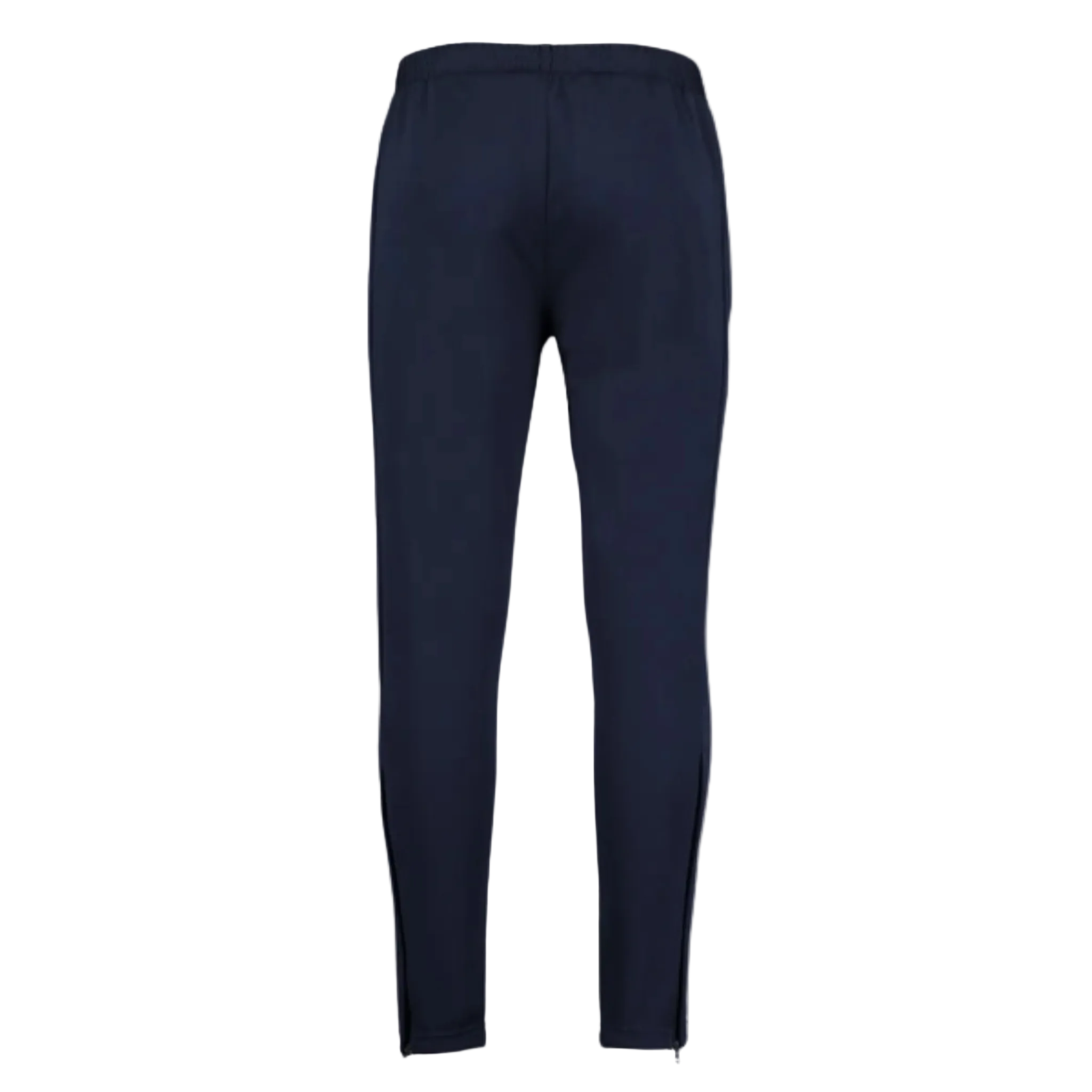 Men’s AeroJogger slim fit joggers in navy, back view with logo, displayed upright on a grey background, designed for casual wear and everyday street style.