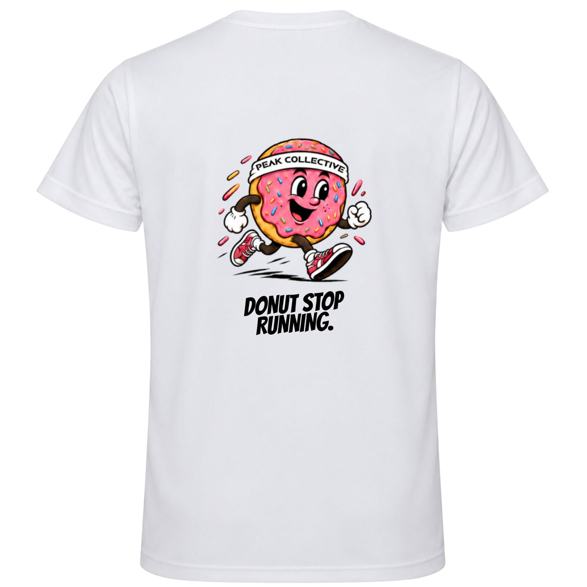 Peak Collective FuelCrew men's graphic running T-shirt with donut design